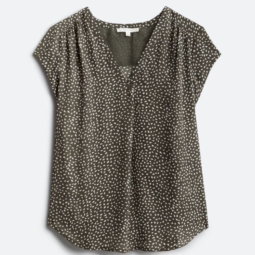 Fun 2 Fun Grey and White Dotted Blouse